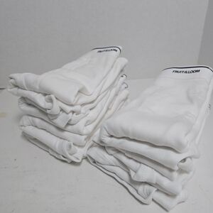 Fruit of the Loom Men's Tagless Briefs Lot/7 2XL 44-46" White RN 13765